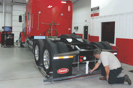 Rear Axle Aligner on The Floor