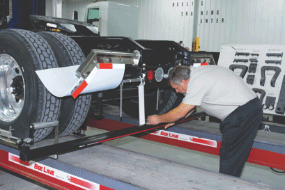 Rear Axle Alignment System Rear Axle Alignment on AA Machine